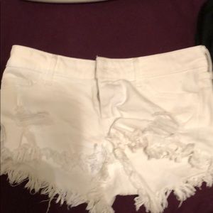 Hollister white low rise shorts